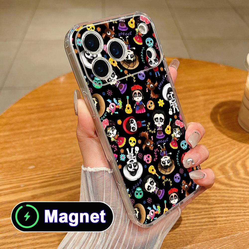 

Day of the Dead Clear TPU Magsafe Mobile Phone Case for iPhone 17 16 15 14 13 12 11 Air Pro Max Plus Mini Colorful Cover iPhone 11 Pro Max