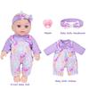 Lovely 30CM Reborn Doll with Purple Clothes Pacifier Realistic Silicone Reborn Baby Doll for Kids Birthday Gifts Collectibles