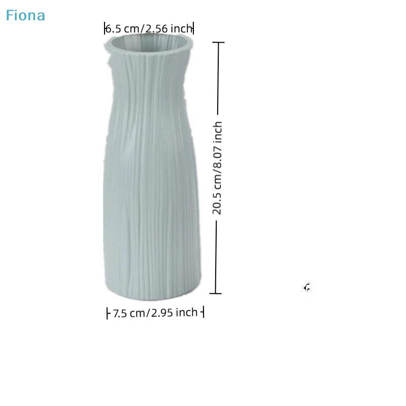 Modern Ribbed Plastic Vase,Minimalist Textured Flower Vases for Home Decor,Living Room Table Centerpiece
