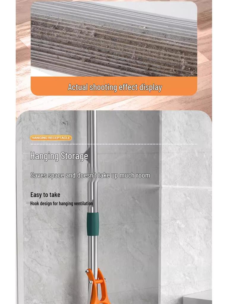 Extra Large 44cm Water-Absorbing Sponge Mop - Glue-Free, Ideal for Hotels