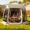 Screen House Zelt, 3030 x 2650 x 2300 mm, 4-8 Personen Pop-Up Screen Zelt mit erweiterter Markise, Tragbares abgeschirmtes Überdach mit Tragetasche, Netzgewebe