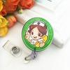 Cartoon Nurse Doctor Retractable Reel ID Badge Label Name Card Tag Clip