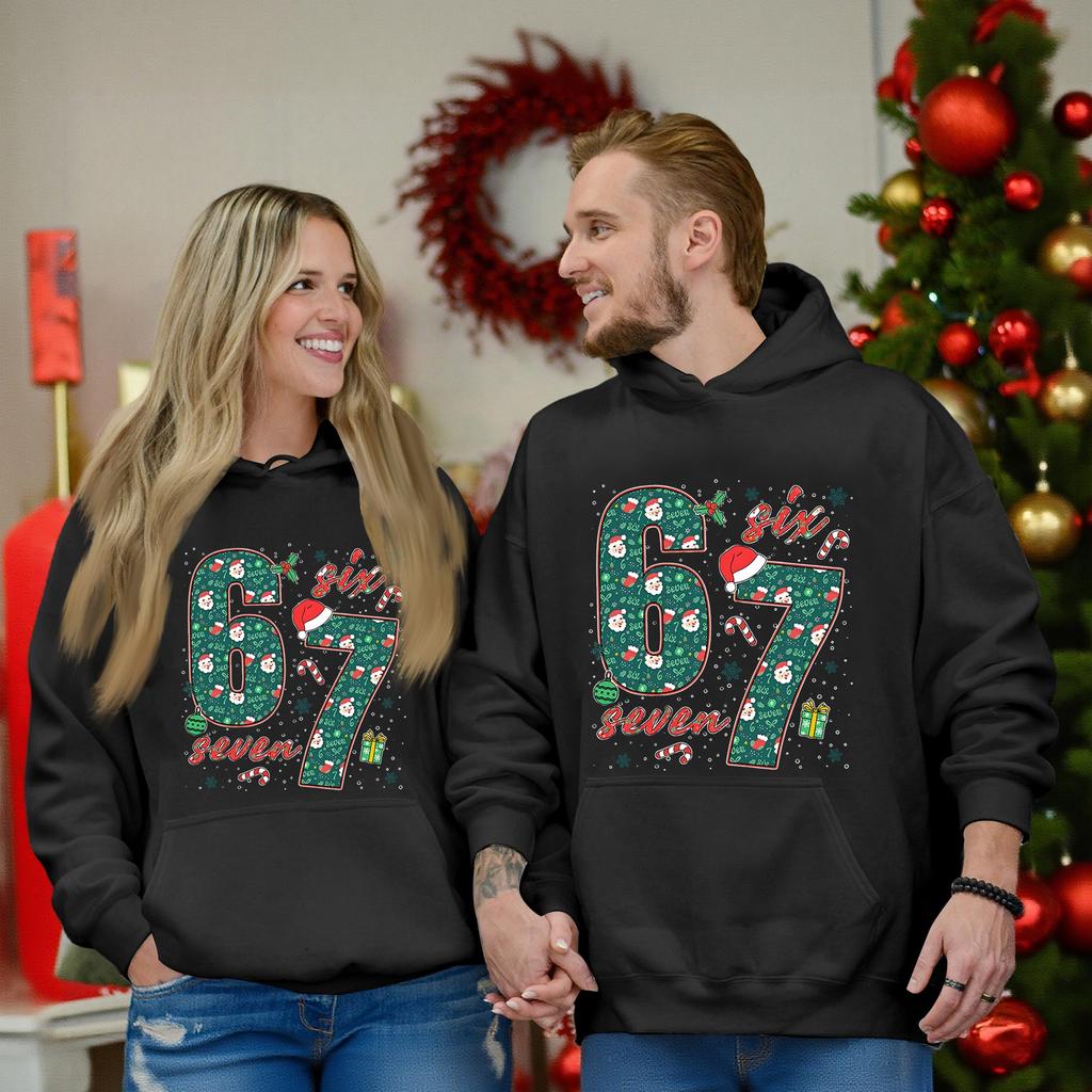 Fashion Casual Outfit Sweatsuit Long Sleeve Top Printed Hooded Sweatshirt Matching Couple Set For Him And Her