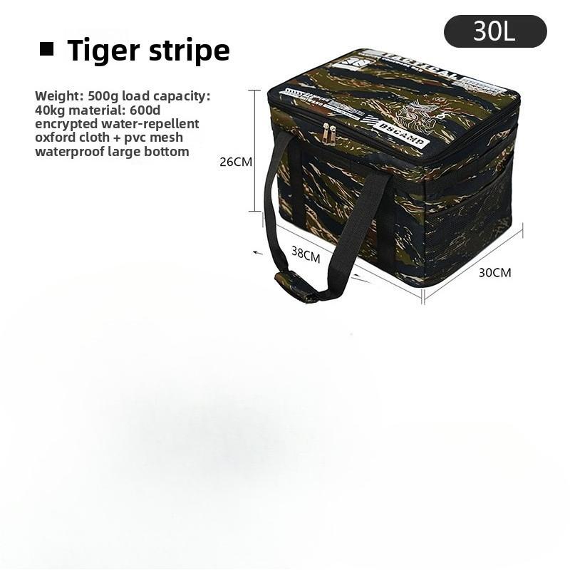 30-42L Tactical Camping Storage Bag Insulated Folding Box Waterproof Picnic Tableware Field Equipment Outdoor Gear Organizer