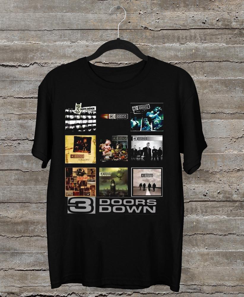 NOVÁ Kolekce 3 Doors Down Kapela Album Černá Všechny Velikosti Tričko AR795 Unisex Tričko