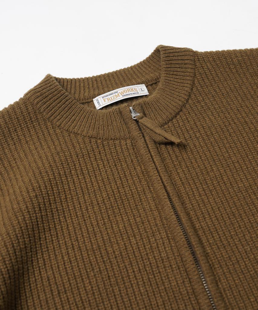 Frizmworks Wool Deck Zip Up Cardigan _ Cinnamon