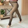 Fake Translucent Stockings Plus Size Tights Stockings Women's Winter Tights Warm Fleece Pantyhose
