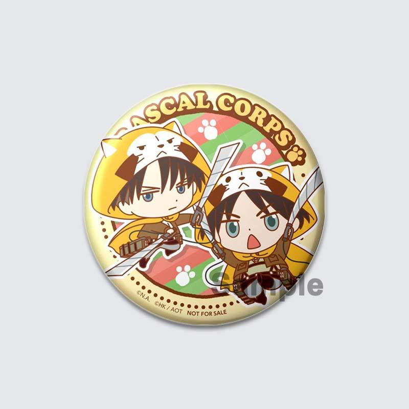 

32/44/58 мм Фанаты Коллекции Аниме Броши Атака титанов Мультфильм Армин Арлерт/Эрен Йегер Значки на лацкан Рюкзак Воротник Значок Ювелирные изделия Подарки 32mm