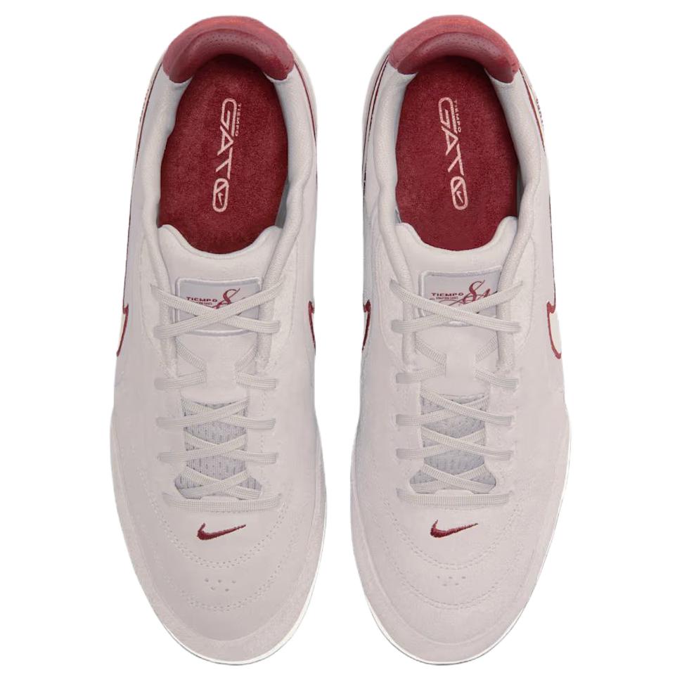Nike Tiempo Streetgato IC Low Premium Moon Particle Team Red Unisex Sneakers Grey Chalk HV3493-216