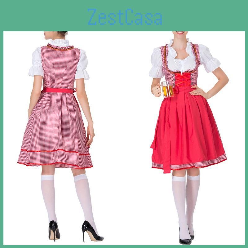 New German Beer Festival Dress Luxurious Cotton Embroidered Maid Outfit For Women