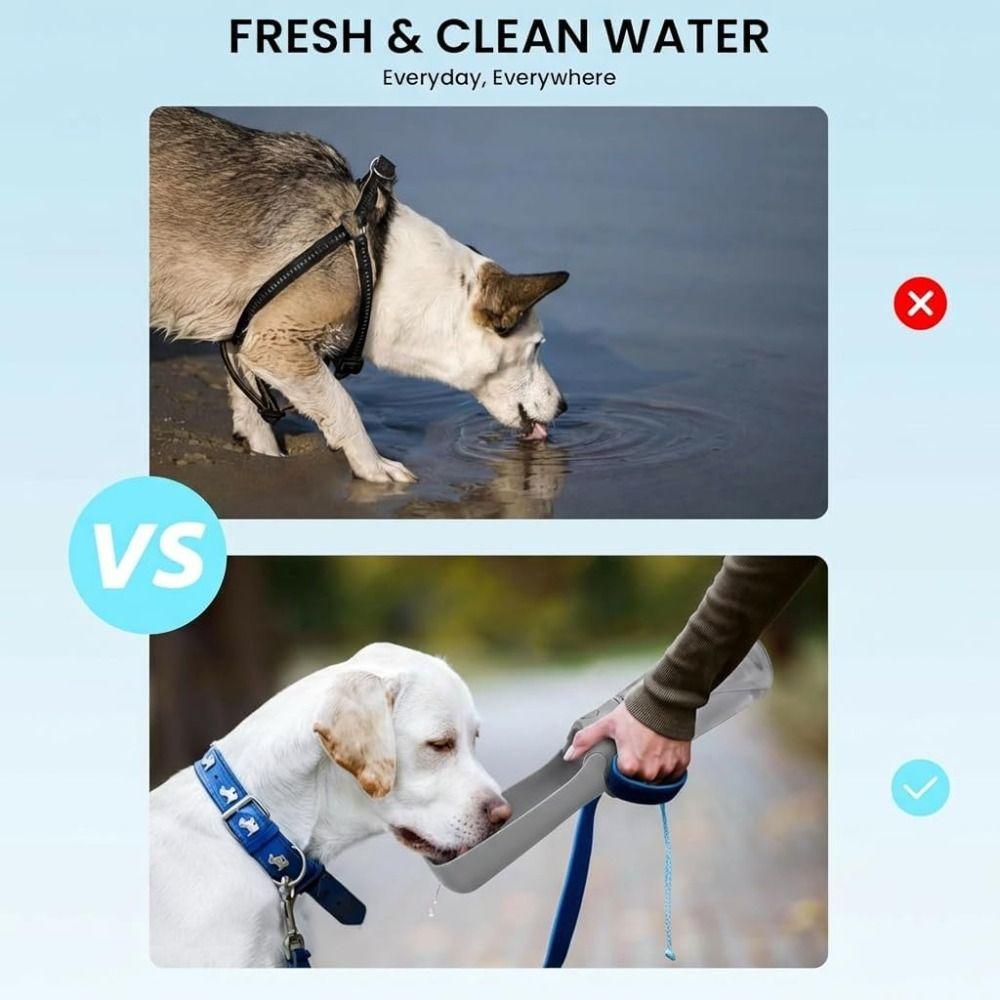 Portable 450ml Dog Water Bottle Leak Proof Foldable Dog Water Dispenser BPA Free Pet Water Dispenser Outdoor