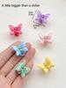 6 Pcs Candy Color Compact Butterfly Hair Clips For Thin Hairrectange Banana Clipsfashion Leopard Flower Jaw Clips For Kid Girls X