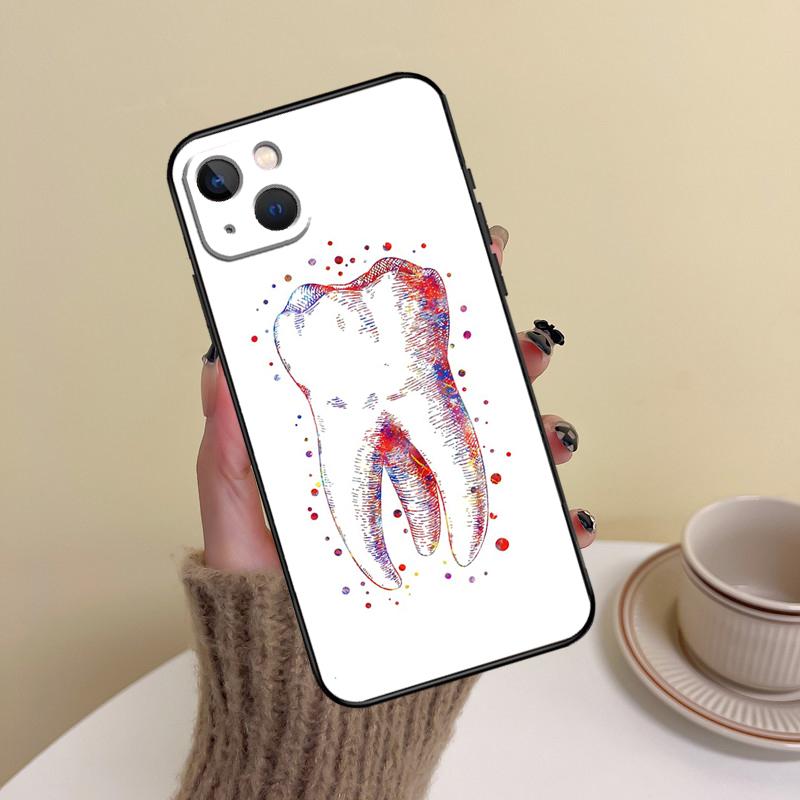 The Dentist Tooth Phone Case For iPhone 15 Pro Max 11 12 13 14 16 17 Pro Max mini Plus 16e 17 Air Cover Funda