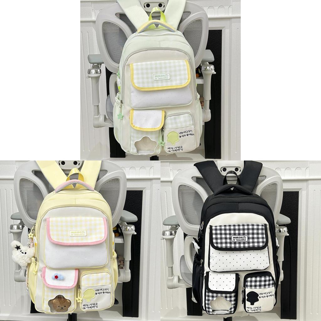 Cute Multiple Compartment School Backpack With Nylon Material For Students