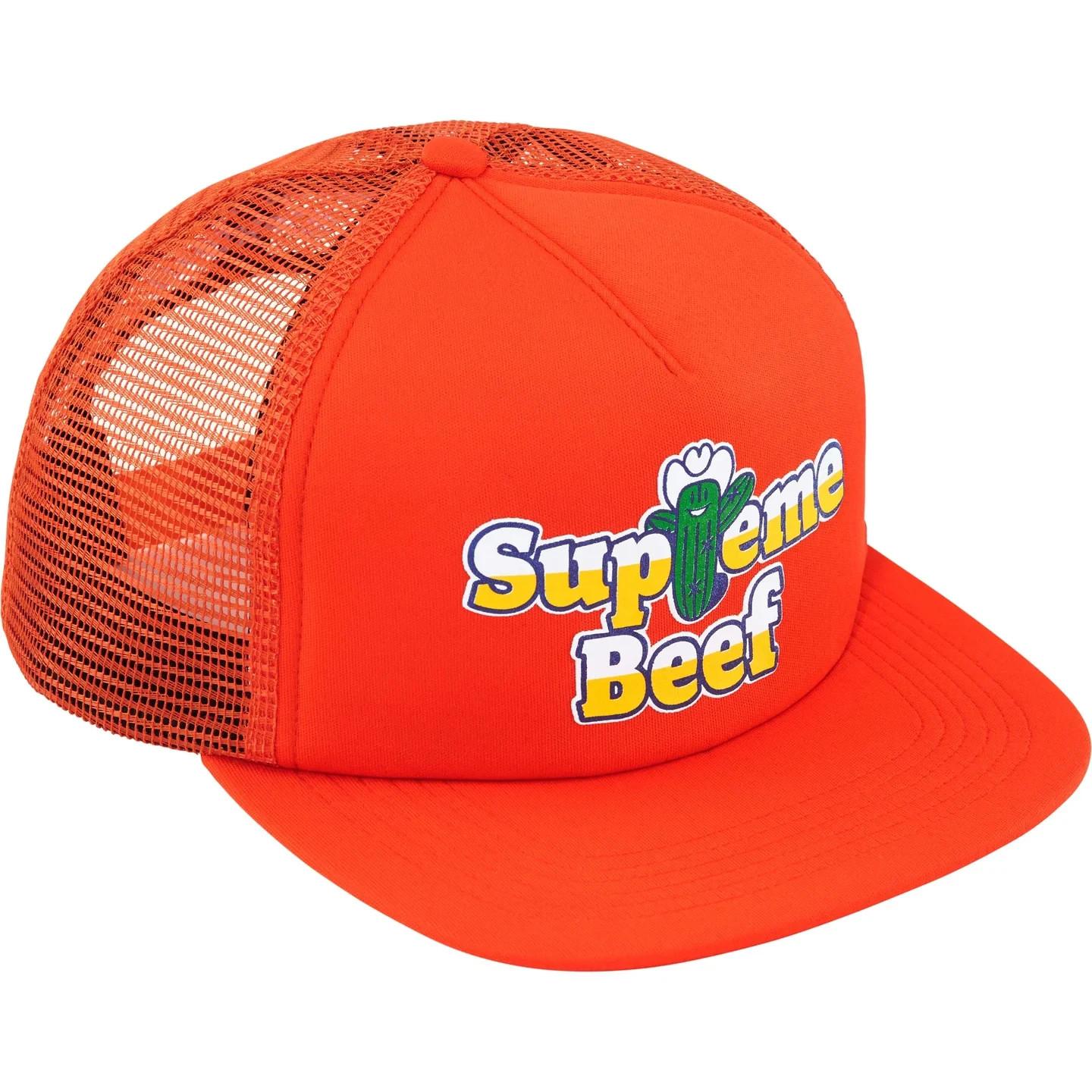 Supreme Beef Mesh Back 5-Panel Orange One-Size