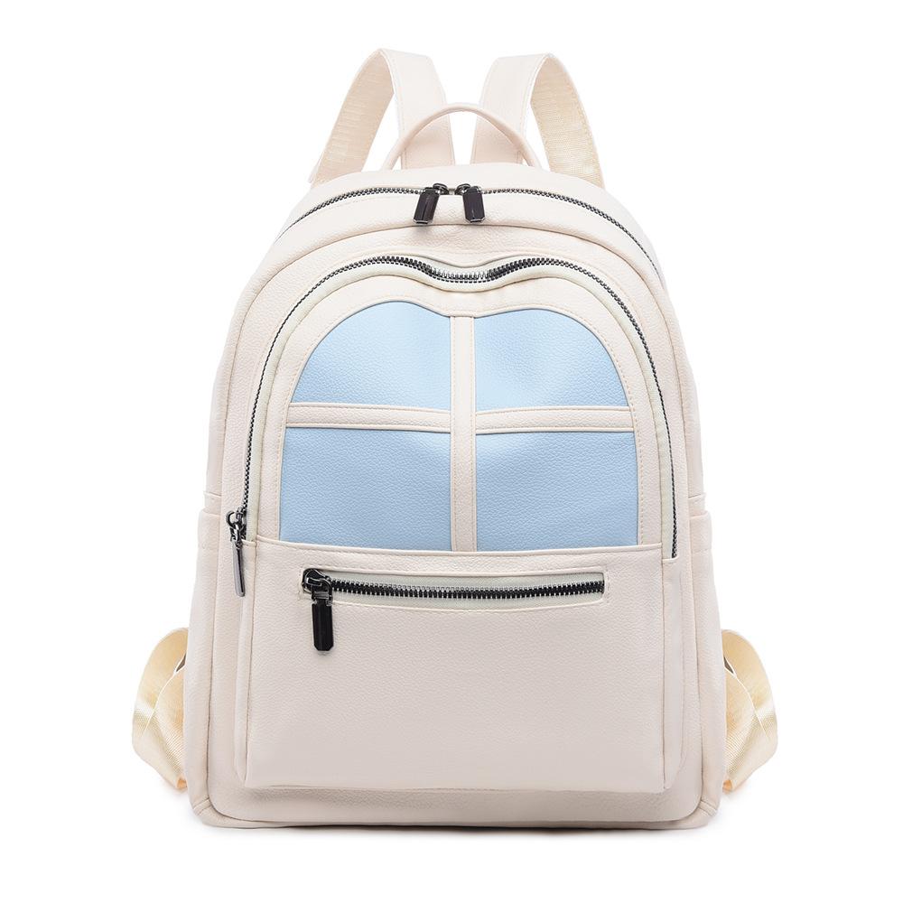 

Классический женский рюкзак. Модная и качественная сумка для поездок на работу. бежевый