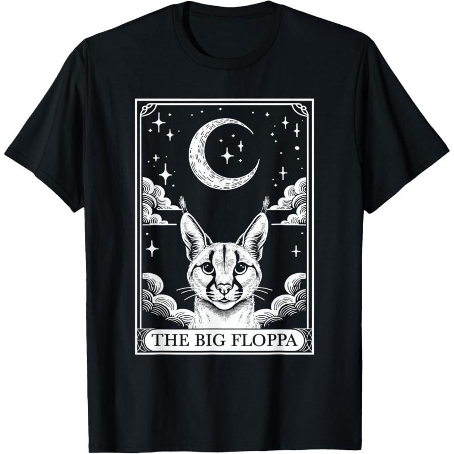 

Tarot Card Vintage Crescent Moon Caracal Cat Mom Cat Lovers T-Shirt XXXXXL чорний