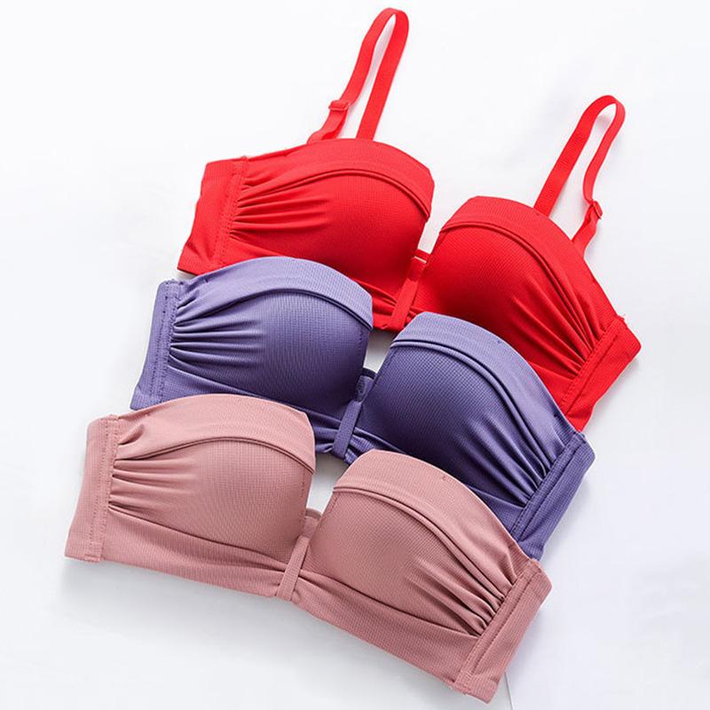 

1 шт., нейлоновое нижнее белье с маленькой грудью, нижнее белье, бюстгальтер без косточек, без стального кольца, с открытой спиной и открытой спиной для женщин