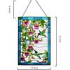 VEWOGARDEN W10xH15 palce Vitrážová závěsná dekorace s kolibříky, Panel lapače slunce s řetízkem na stěnu nebo okna