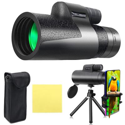 NNBMNB Monocular Improved Light Gathering Day and Night Nitrogen HD For Baseball Wild Bird Sports Smartphone Holder Fixed Tripod Included 80X100,