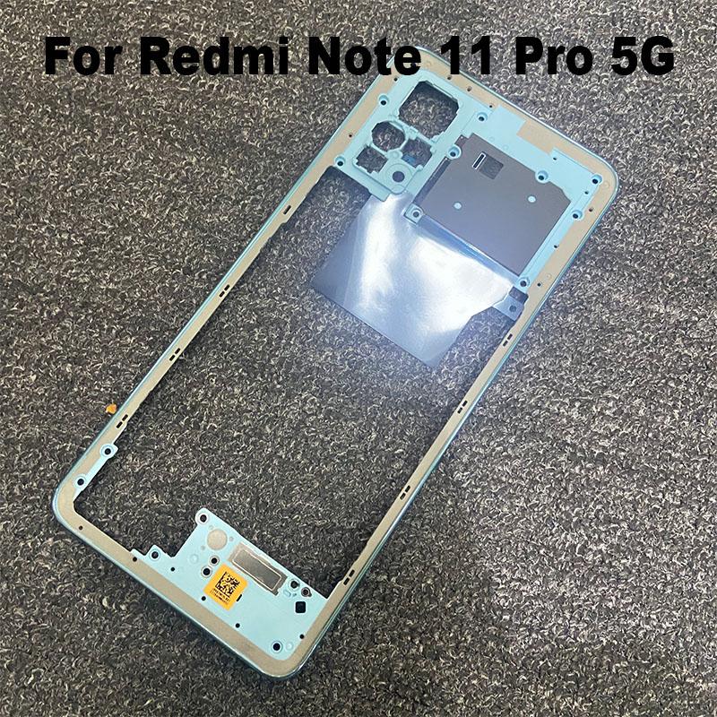 6.67" Per Xiaomi Redmi Note 11 PRO 5G Telaio Centrale Ghiera Anteriore Scocca Posteriore Piastra Intermedia Sostituzione 21091116I, 2201116SG