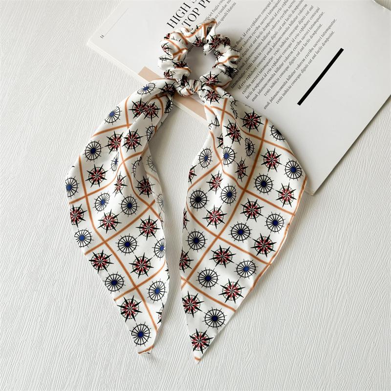Women's Bow Tie Simple Knot Hair Tie, Colorful and Elegant Hair Ring with Long Flowing Ribbon Accessory