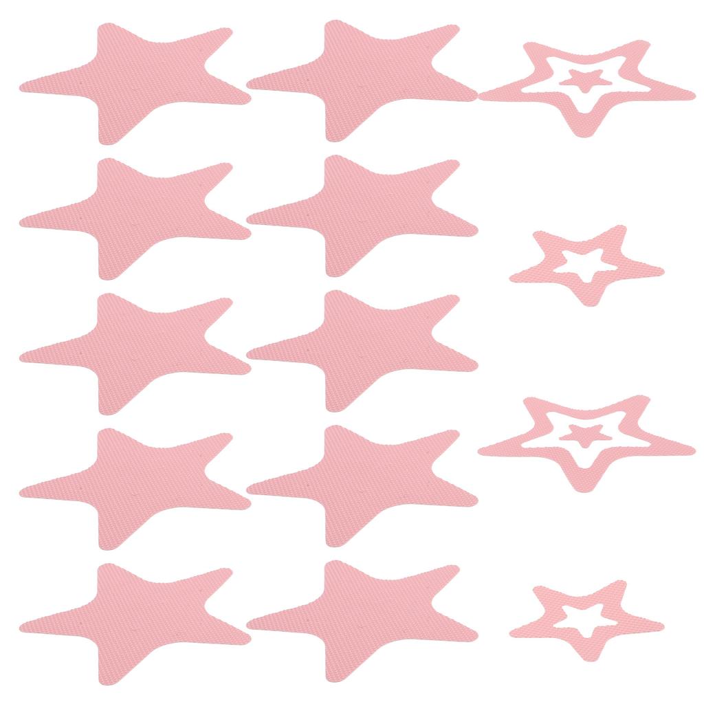 12Pcs Cartoon Star-Shaped Non-Slip Bathtub Stickers Peva Anti-Slip Shower Floor Decals for Kids Bathroom Safety Grip Mat