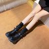 WOMEN ANKLE BOOTS Goth Boots Woman Winter 2026 Platform Shoes Sneakers Studded Belt Buckle Punk  Chunky Heels Mid Calf Boots
