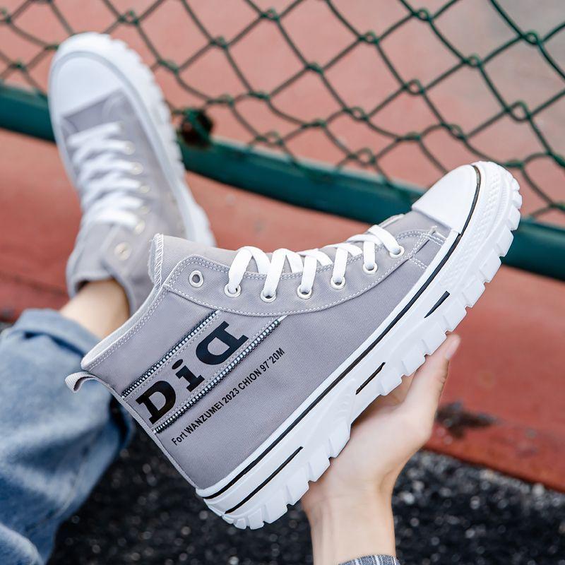 Zapatos Casuales para Hombre Zapatillas de Caña Alta Negro Zapato Masculino Lona Lujo Venta Nuevo en Oferta Calidad de Diseñador Legítimo Moda
