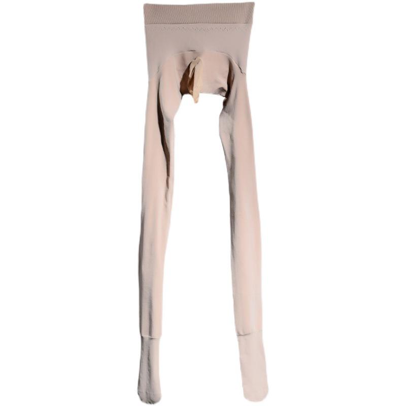 Men's High Waist Seamless Winter Pantyhose - Velvet Lined, Nine-Point Sexy Leggings