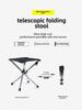 Telescopic Stainless Steel Folding Camping Stool - Portable Outdoor Chair for Fishing and Camping