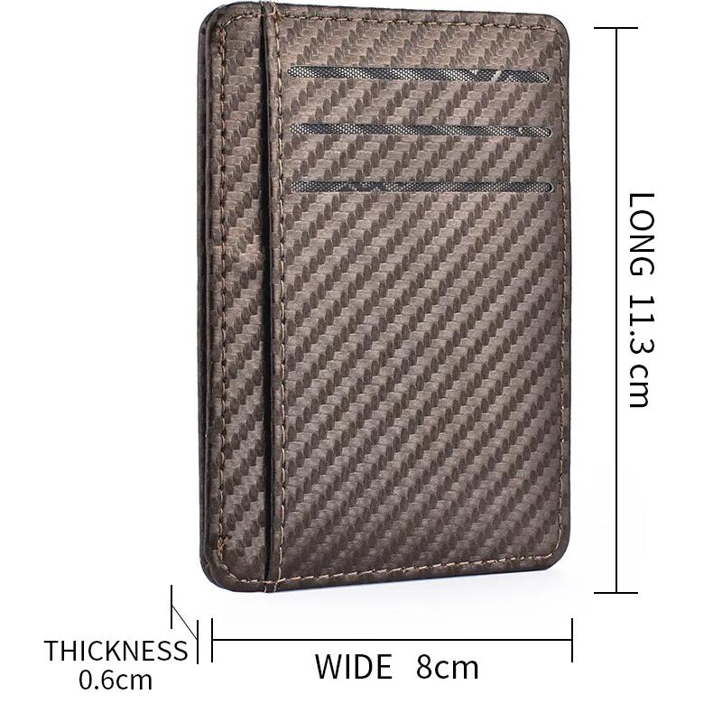 Credit Card Storage Bag Men's Slim and Simple Front-pocket Wallet Portable Leather Wallet
