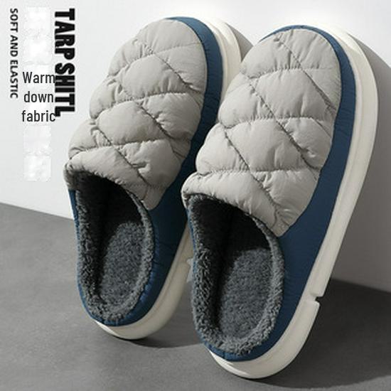 Winter 2023 Women's Plush Cotton Slippers: Cozy Velvet-Lined, Thick-Soled Comfort for Indoors