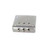 Electric Guitar 3rd String Flat Mount Bridge Tailpiece, Fixed String Pull Plate, Black Silver