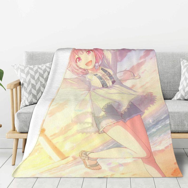 Custom Anime Animation Otori Emu Blanket Warm Fleece Soft Flannel Throw Blankets For Bed Sofa Car Autumn