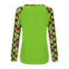 Women's Fashion Casual Long Sleeve Christmas Printed  Neck Sweatshirt Top