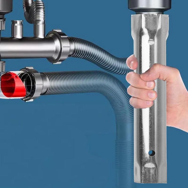 23-27mm 34-40mm Pipe Spanner Socket Wrench Double Ended Sink Faucet Drain Wrenches Spark-Plug Plumbing Car Repair Hand Tools