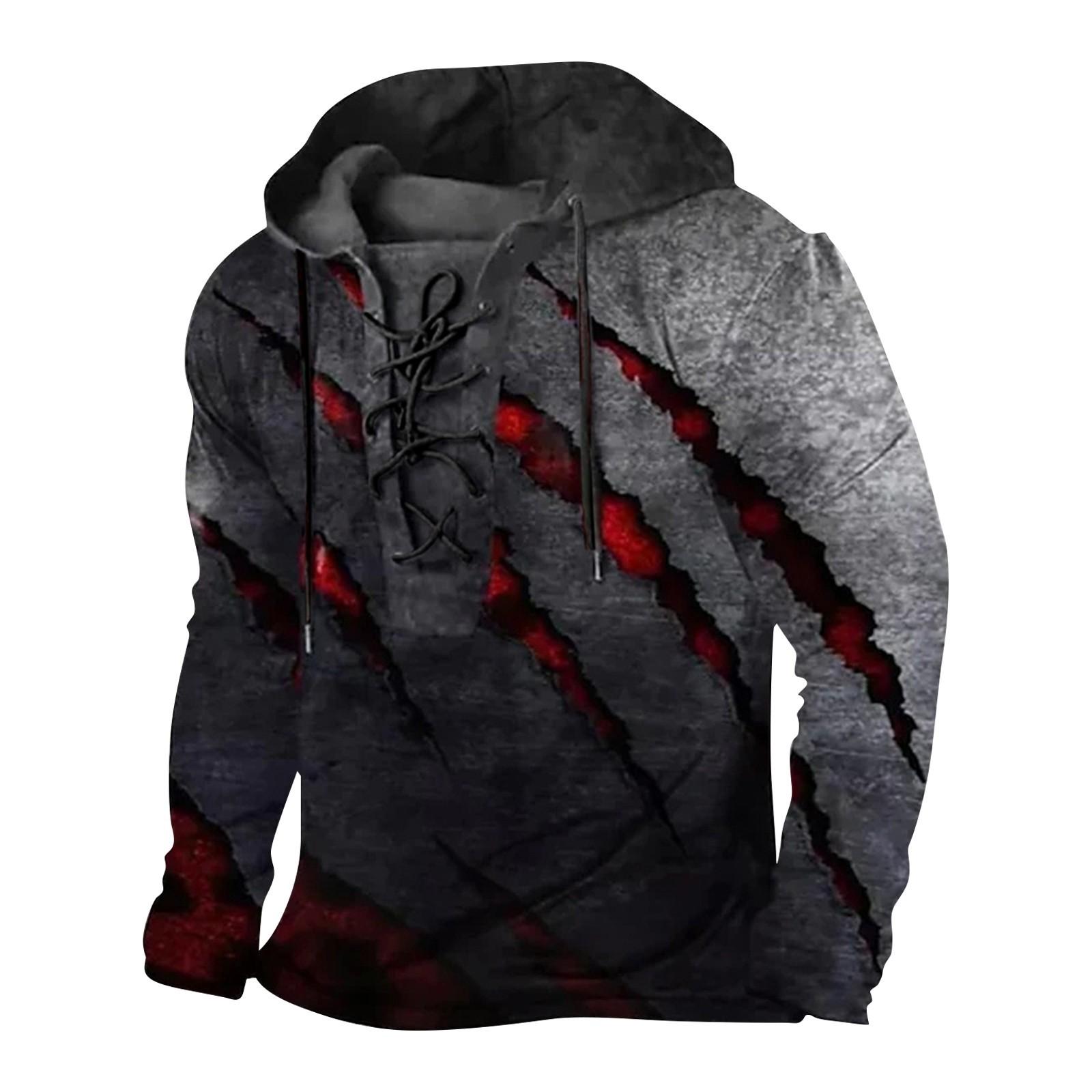 

Одежда для фитнеса, мужской периферийный свитер, футболка с длинными рукавами и капюшоном L