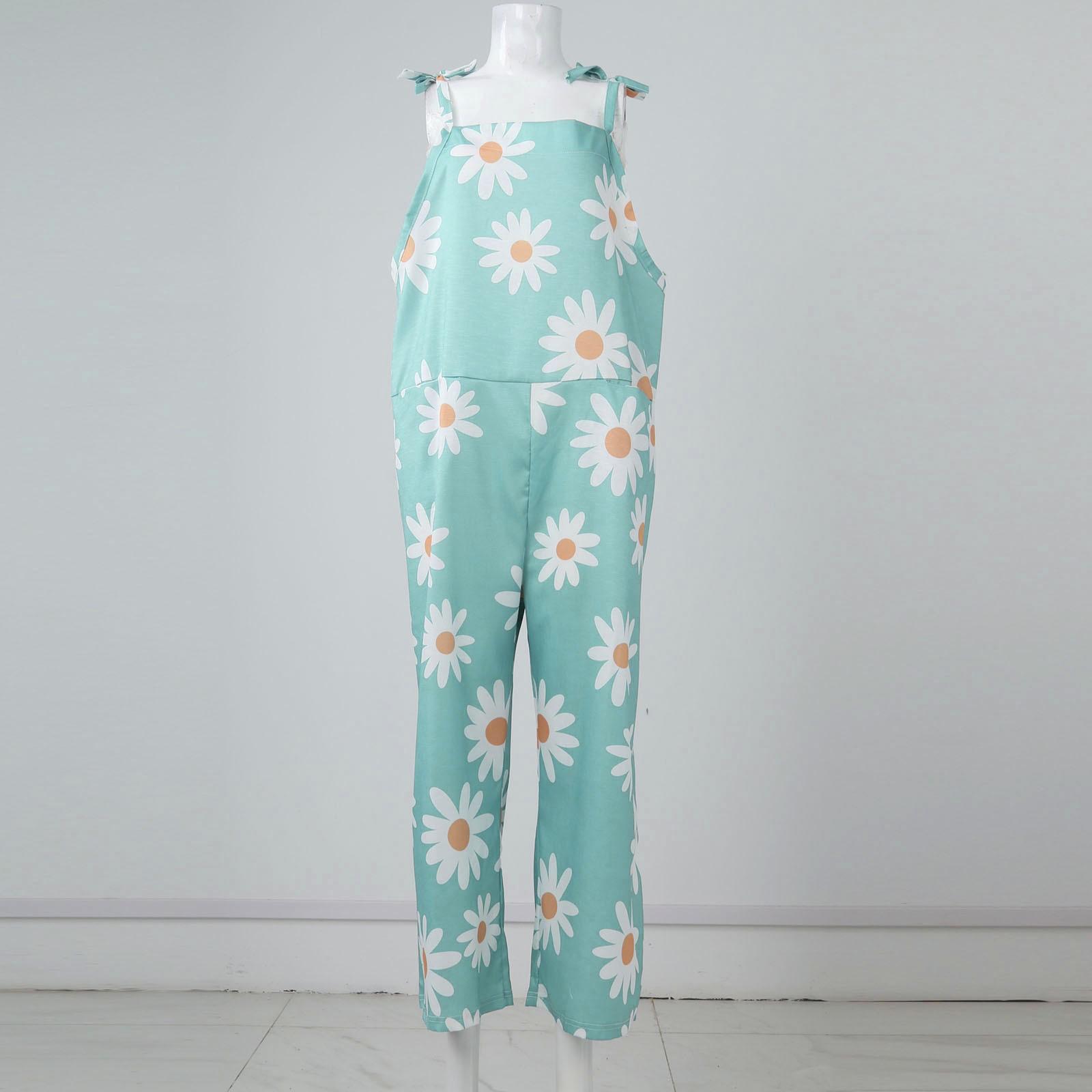 

Женский модный летний милый свободный повседневный комбинезон с принтом в стиле ретро и ремешками M