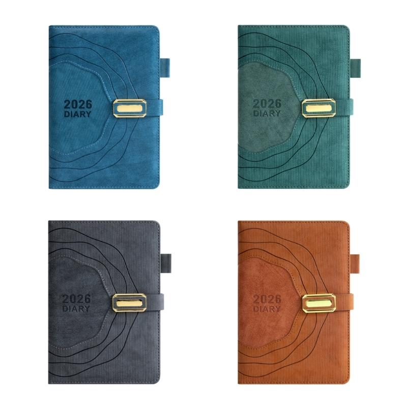2026 Planner Organizers 365 Daily Pages Small Size PU Leather Cover Thick Linen Paper Suitable for Professional