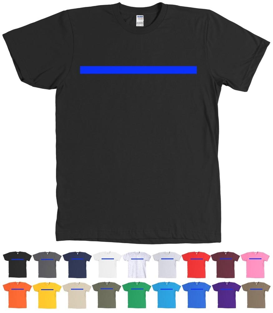 Thin Blue Line Police Suppor - NEW - MANY COLORS Unisex T-Shirt L