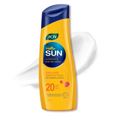 Hello Sun Body Sunscreen Lotion SPF20 With UVA UVB Protection, Lightweight Fast Absorbing Tan Control 300ml