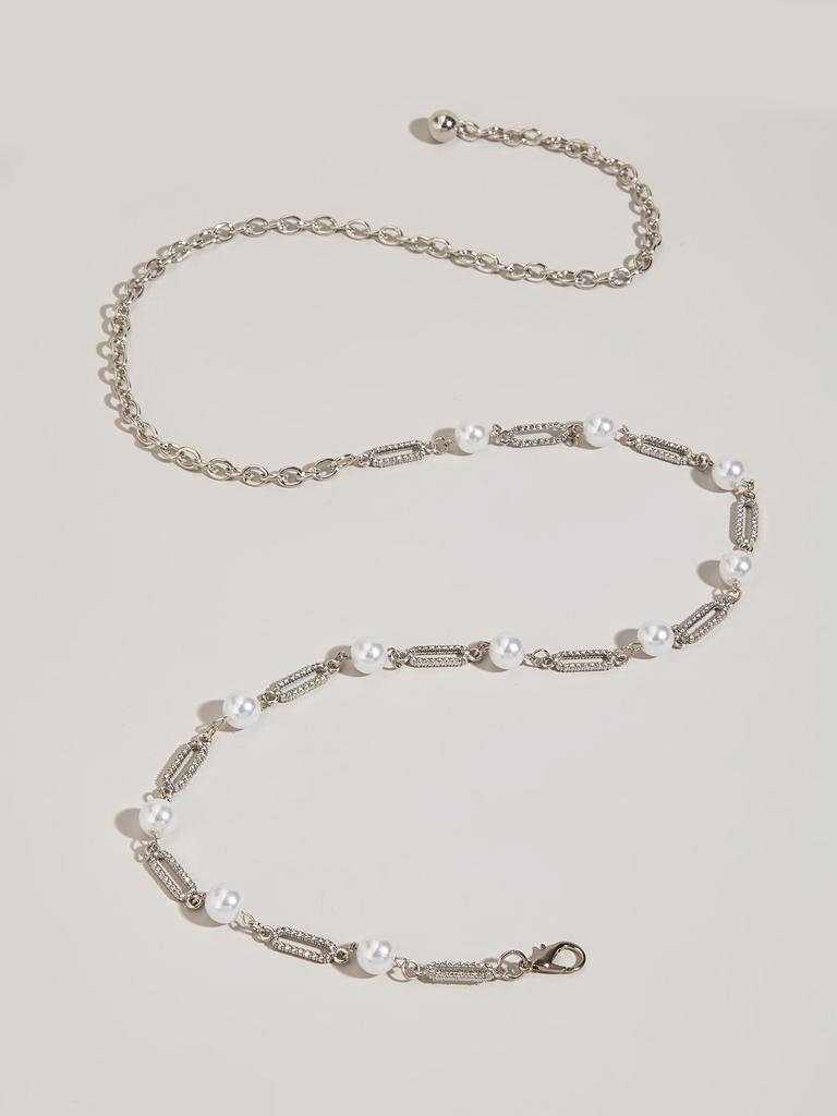 Rhinestone Waist Chain Metal Accessories Belt With Skirt Dress Waist Chain Decoration Thin Belt Tide