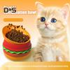 Tazón para Mascotas con Forma de Hamburguesa Juego de 5 Piezas de Tazones para Alimentar Mascotas Combinación de Vajilla Hecha a Mano para Gatos y Perros