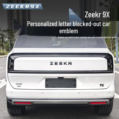 Black Decorative Covers for Zeekr 9X Logos: Front & Rear Metal Protection Accessories