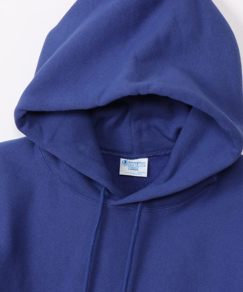 Parka Long Sleeve Brushed Lining COTTON USA Hooded Sweatshirt REVERSWEAVE Midnight Blue L [Champion] 11.5oz Reverseweave(R) C3-Y132 Men's