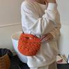 Women's Summer Knitting New Crossbody Woven Bucket Bag Niche Design Seaside Vacation Beach Bag Tide