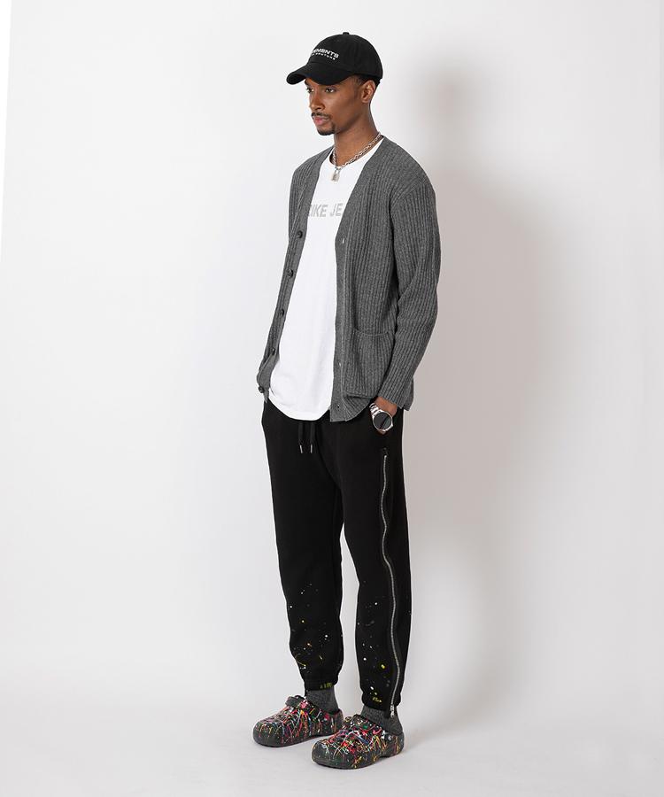 Strike Wool Cardigan (Dark Grey)