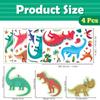 DECOWALL Dinosaur Wall Stickers Dinosaur Stickers for Wall Easy Application Glow-in-the-Dark - Luminous, Glow-in-the-Night Kids' Rooms, Boys'