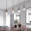 Nordic Retro Glass Pendant Light for Kitchen, Bar, Living Room, or Coffee Shop.